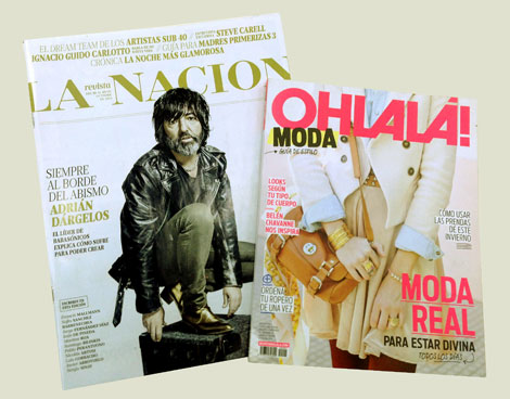 Revistas del Grupo La Nación: La Nación (revista dominical) y Ohlalá! (revista femenina).